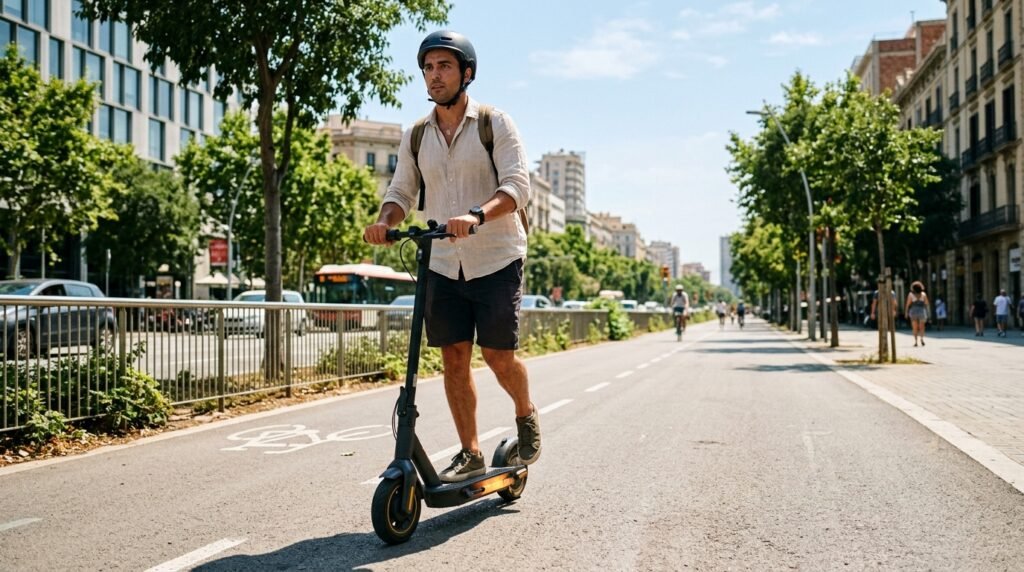 Elektromos roller tesztelése 35 °C-ban, a hőmérséklet, a terhelés és a sebesség hatásának vizsgálatával